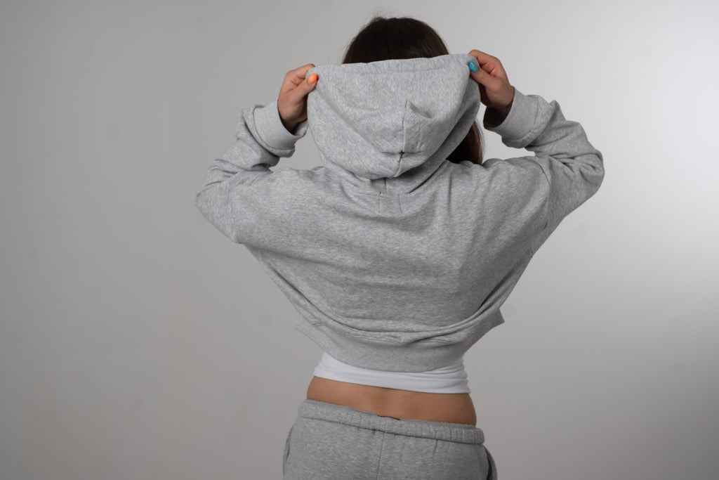 Essential Cropped Hoodie & Sweatshorts Set