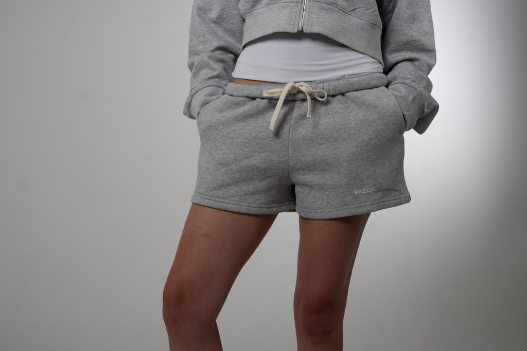 Essential Cropped Hoodie & Sweatshorts Set